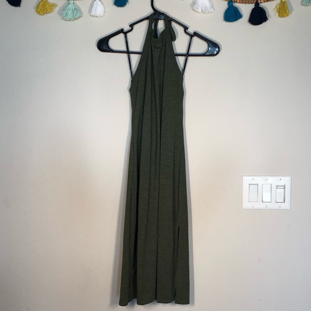 Forever 21 Olive Green Halter Dress